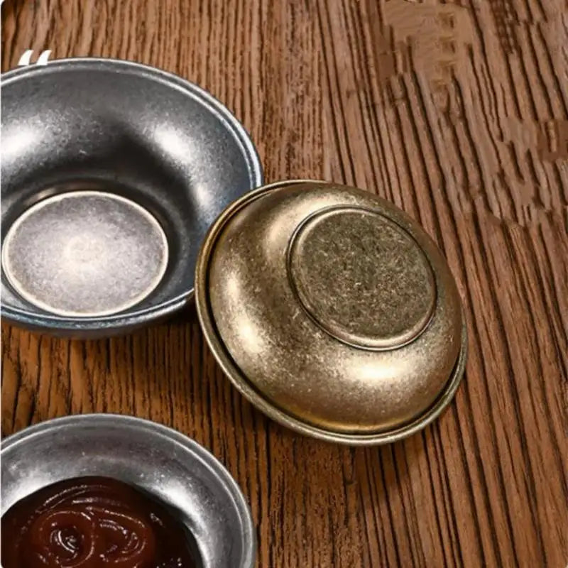 Retro Stainless Steel Sauce Dishes – Vintage Condiment Set Condiment Serving Dishes Nixie
