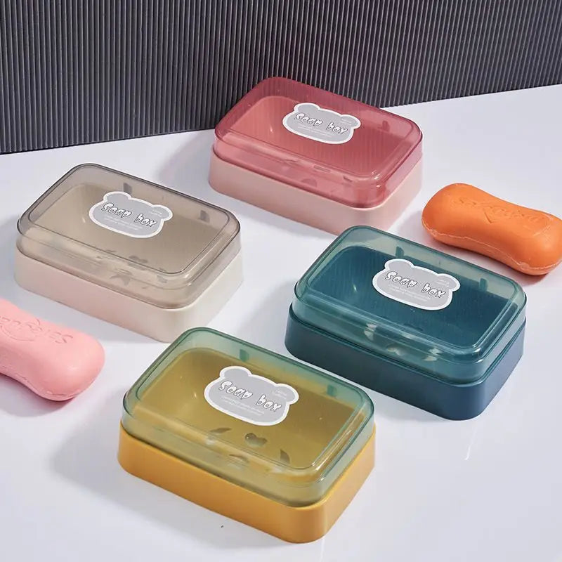 Flip-Top Drainable Soap Dish with Lid – Minimalist Design Soap Dish Nixie