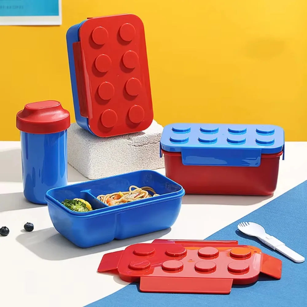 Building Blocks Bento Box – Kids Portable Sealed Lunch Box Kids Bento Lunch Box Nixie