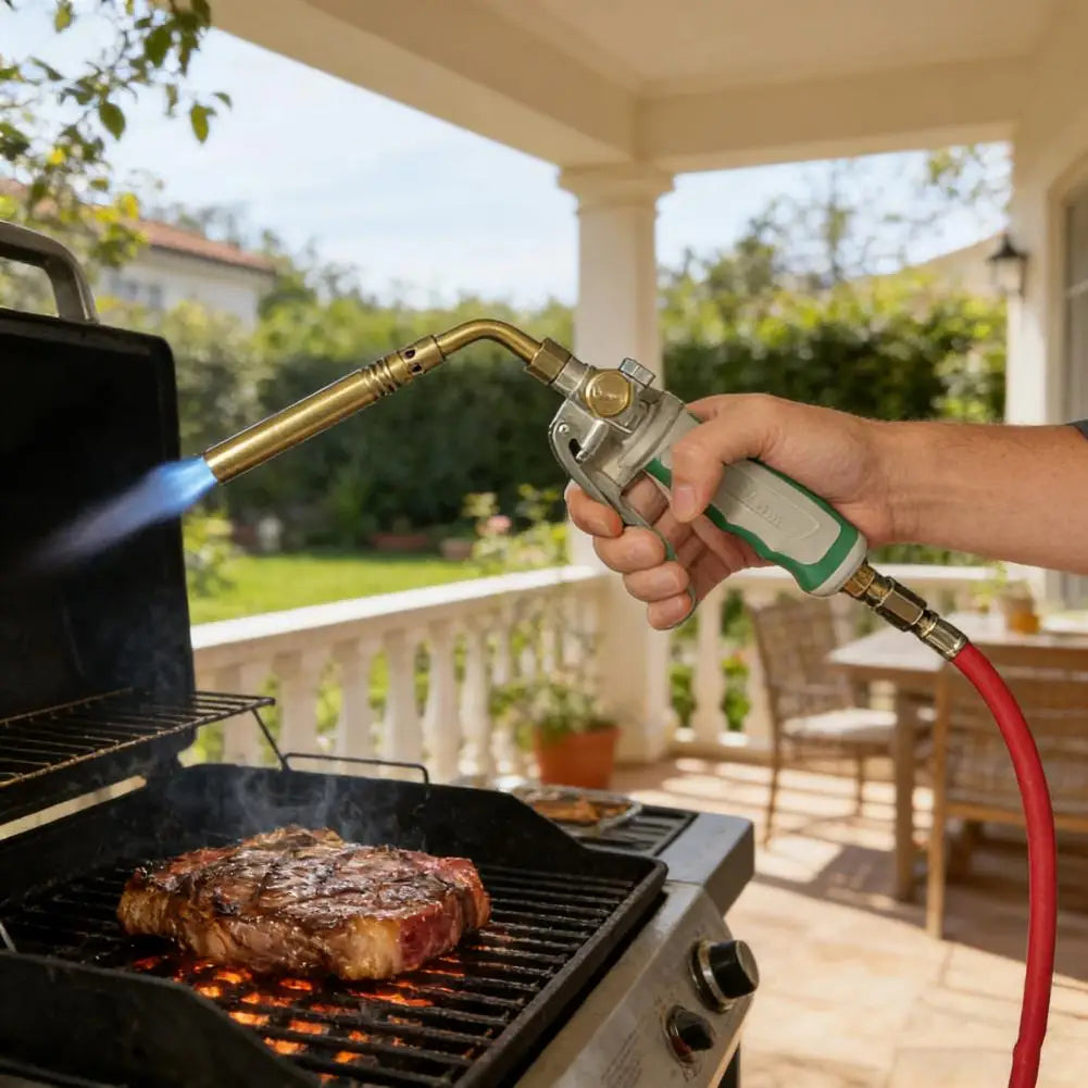 Brass MAPP Propane Welding Torch – Adjustable Flame & 1.6m Hose