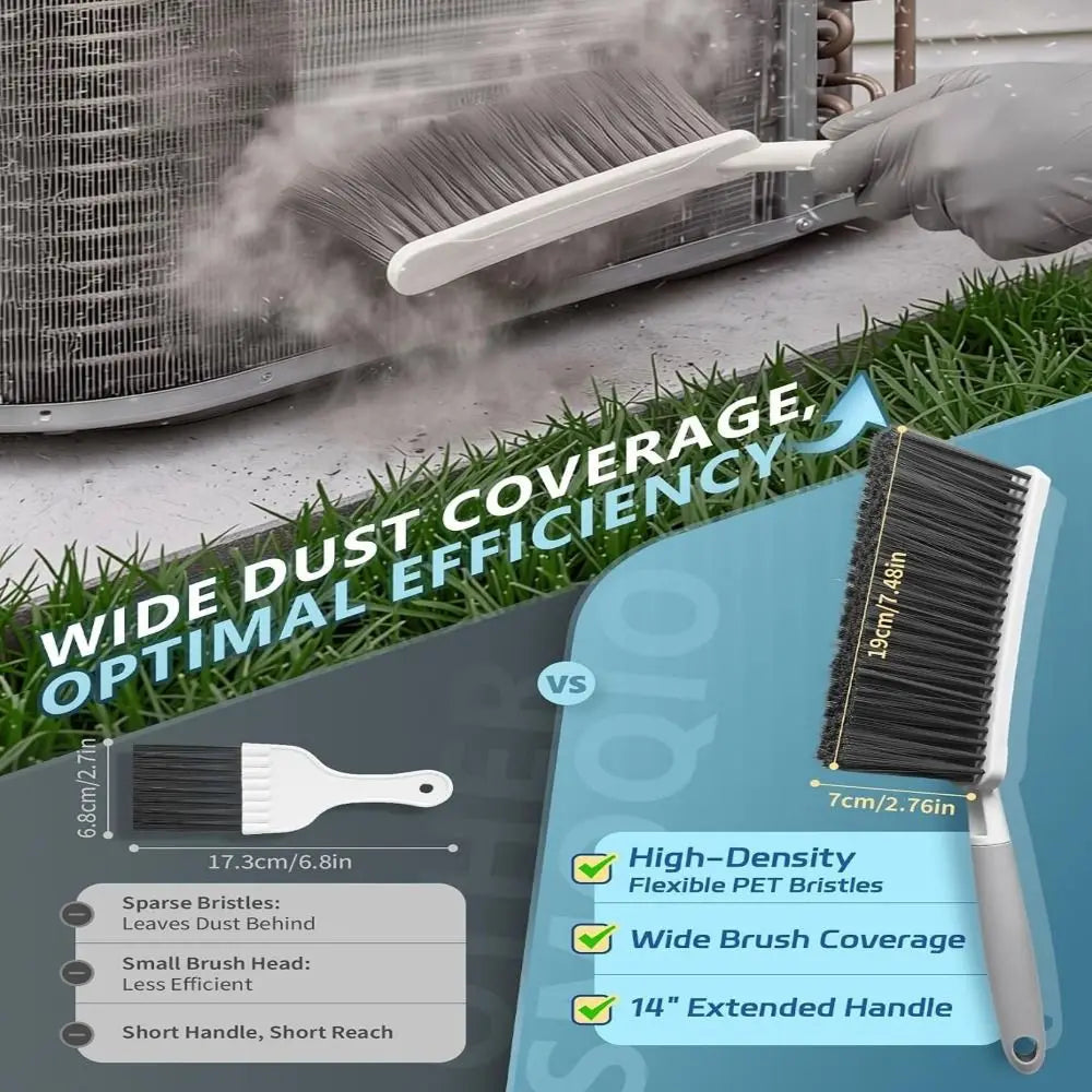 HVAC AC Coil Fin Cleaning Brush Set – Stainless Steel, Reusable HVAC Cleaning Brush Nixie