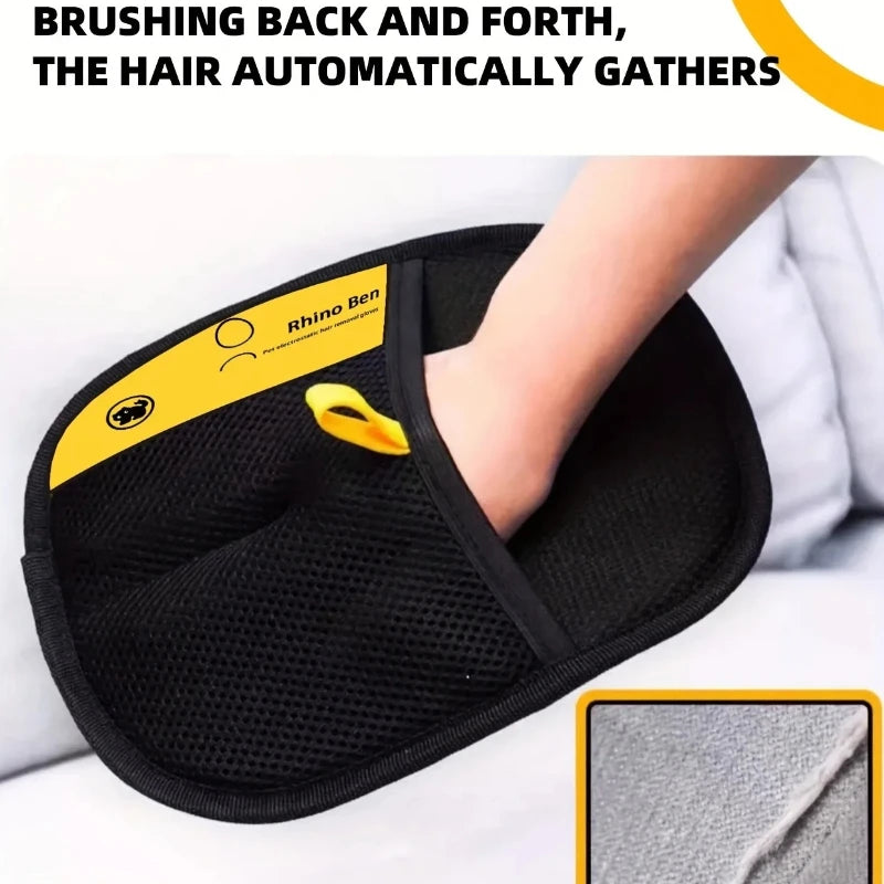 Double-Sided Pet Grooming Glove & Cat Hair Removal Brush Pet Grooming Glove Nixie