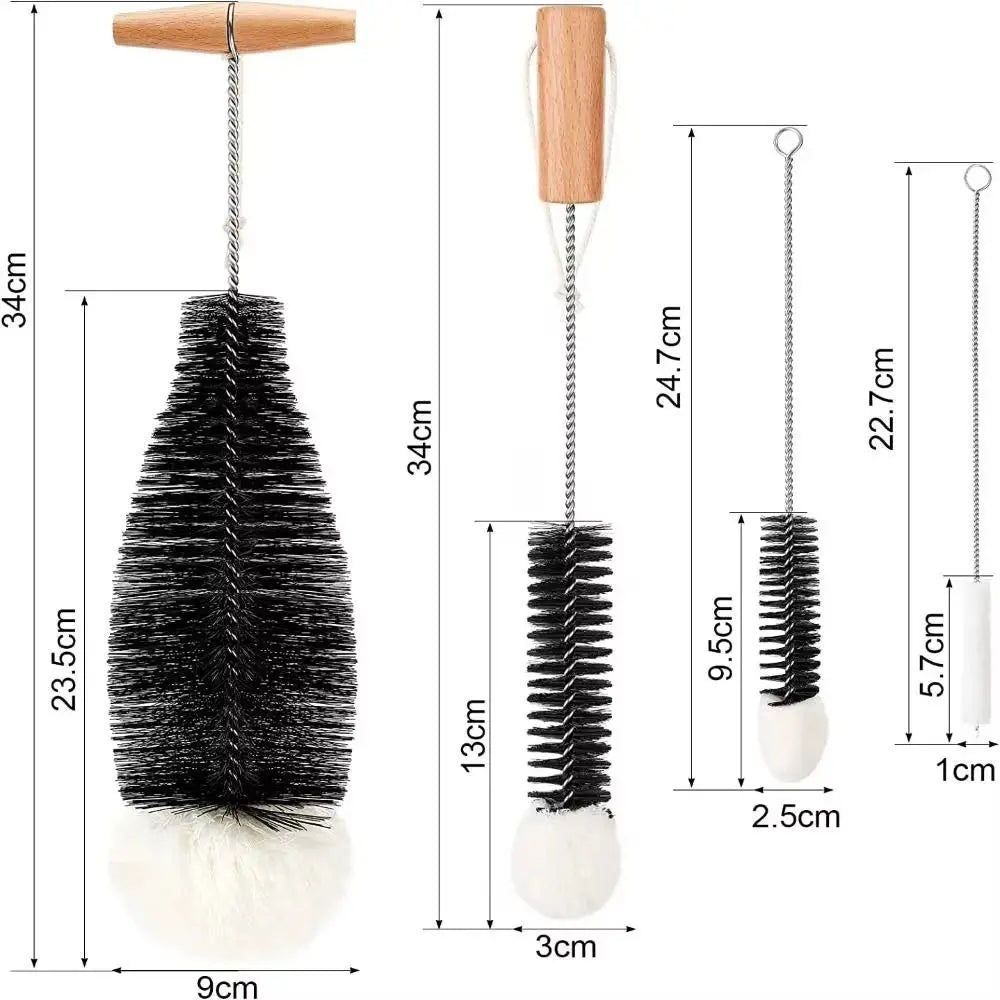 Beechwood Handle Bottle Brush – Glassware & Jar Cleaner