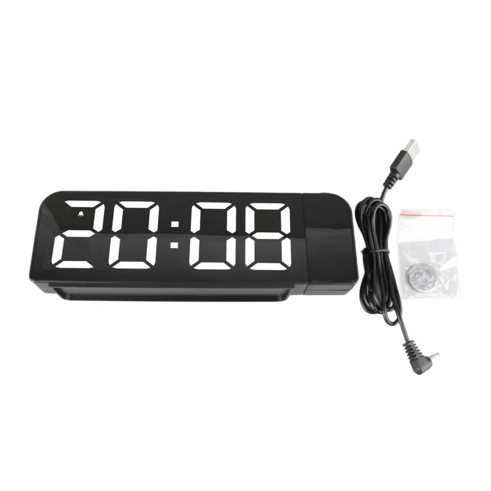 LED Projection Alarm Clock Large Screen Digital Display