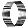 Reflective Wheel Rim Tape Strips — Motorbike & Bike Decals Wheel Rim Decals Nixie black