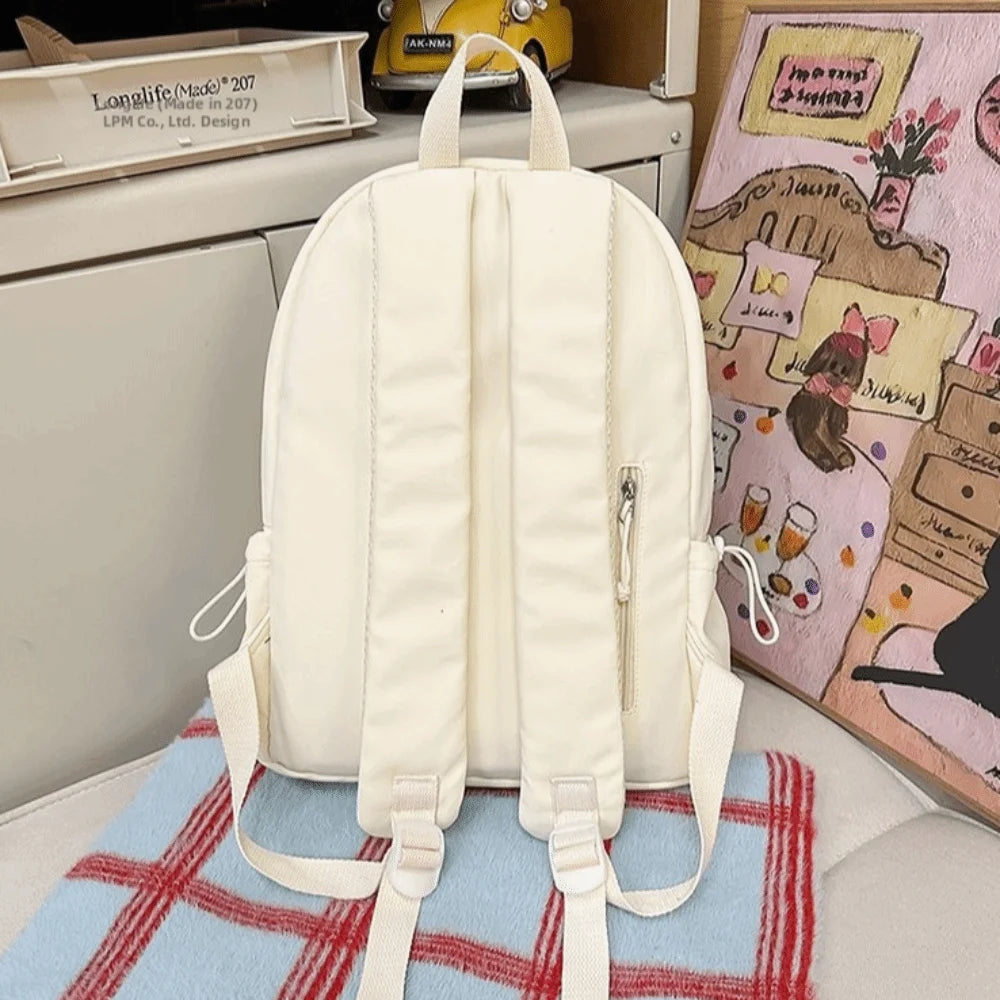 Angel Wing Y2K Embroidered Backpack – Lightweight Nylon Bag