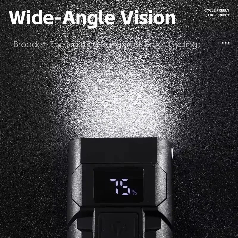 BUCKLOS 6/8 LED Bike Front Light USB-C Rechargeable IPX5 Bicycle Headlight Nixie