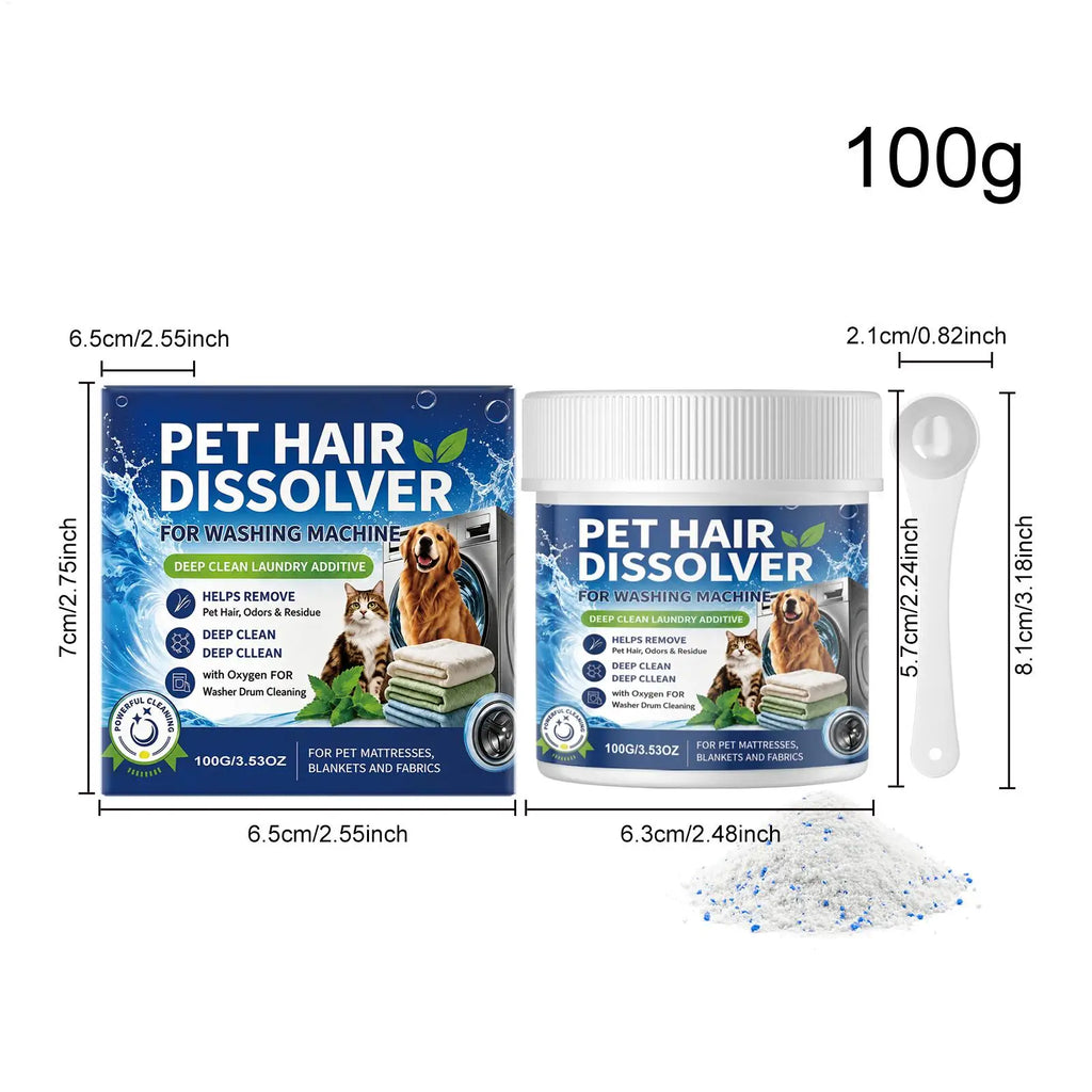 Pet Hair Dissolver Laundry Cleaner 100g – Cat & Dog Hair Remover Pet Laundry Cleaner Nixie