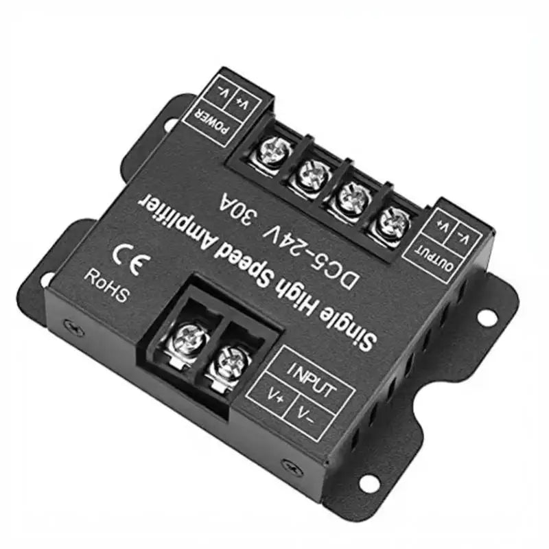 30A LED Strip Signal Amplifier DC 5-24V | Iron Housing Module LED Signal Amplifier Nixie