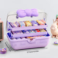 Multi-Layer Hair Accessories Organizer Box for Girls Hair Accessories Organizer Nixie Purple