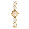 REBIRTH Women's Quartz Watch | Mother-of-Pearl & Diamond Dial Women's Quartz Watch Nixie Gold