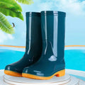 Women's Waterproof Mid-Calf Rain Boots – Non-Slip PVC Garden Boots Women's Rain Boots Nixie Green 38