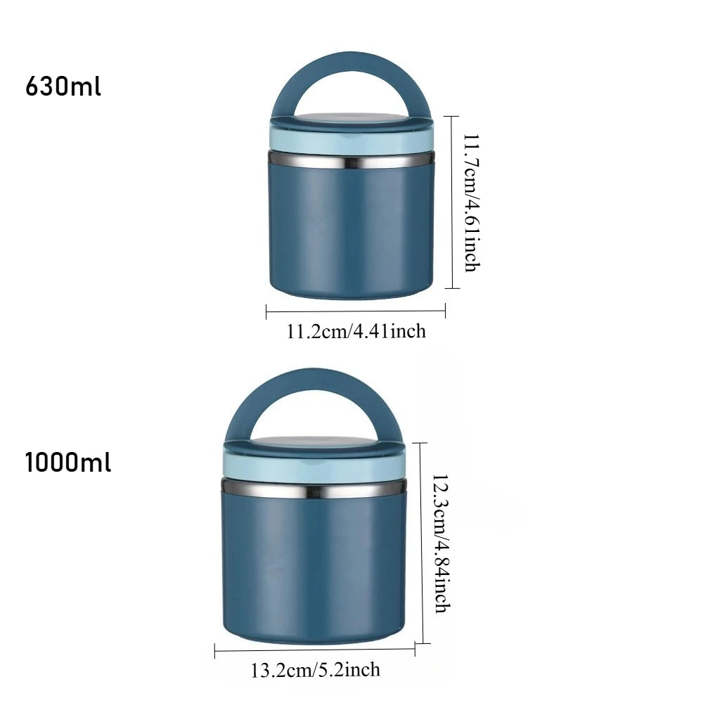 Stainless Steel Insulated Lunch Box & Soup Cup 630/1000ml Insulated Lunch Box Nixie