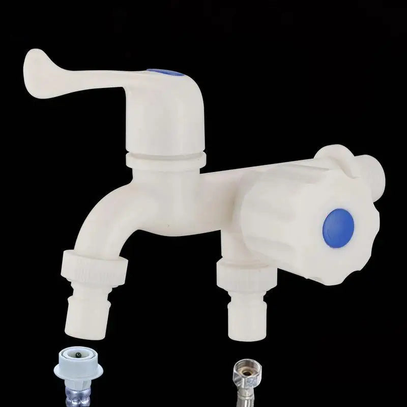 Dual Outlet G1/2" Water Tap – Independent Control & Hose Adapters Dual Outlet Faucet Nixie