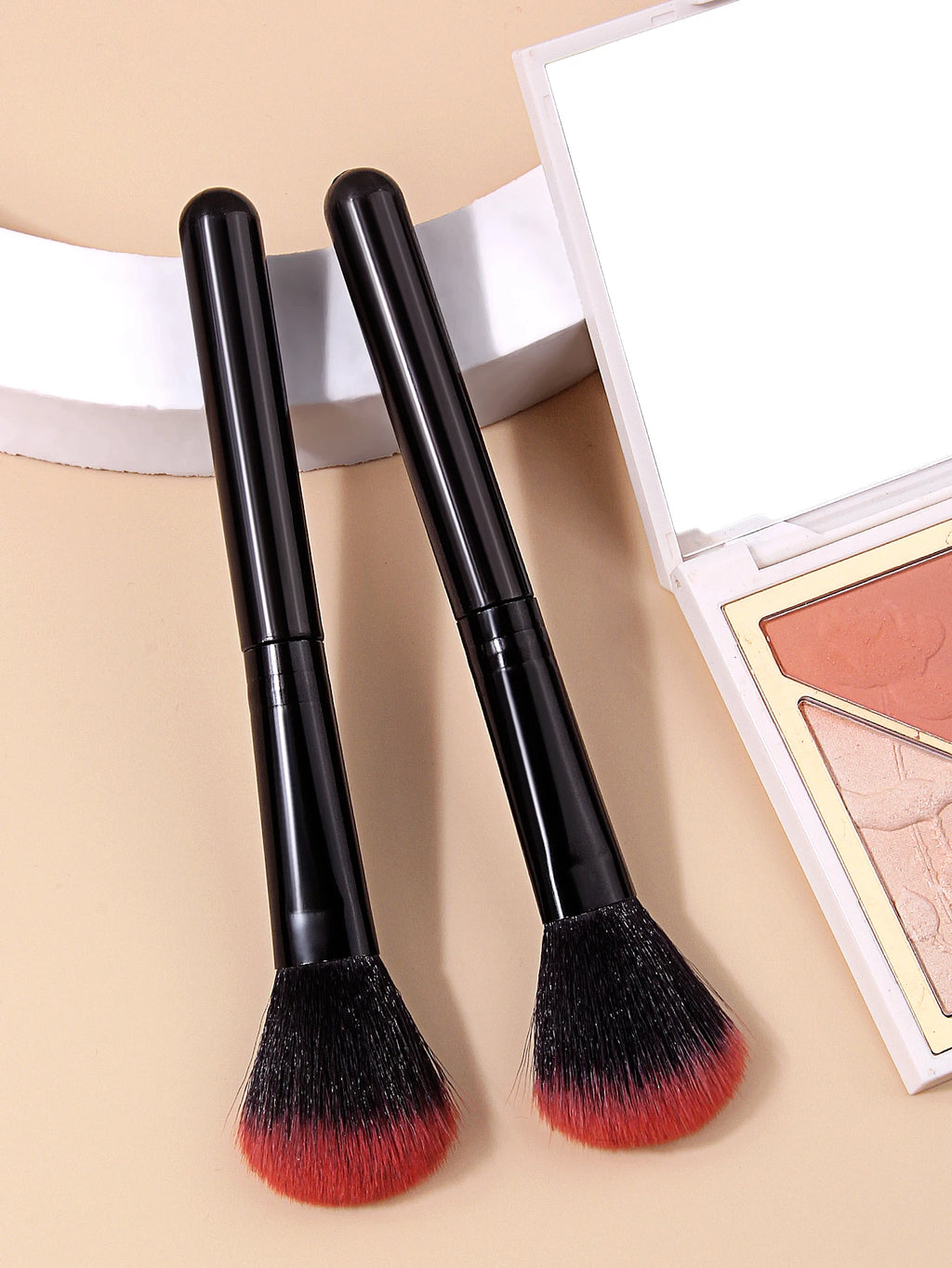 2Pcs Blush Brush Set – Highlighter & Contour Face Brushes Makeup Brush Set Nixie
