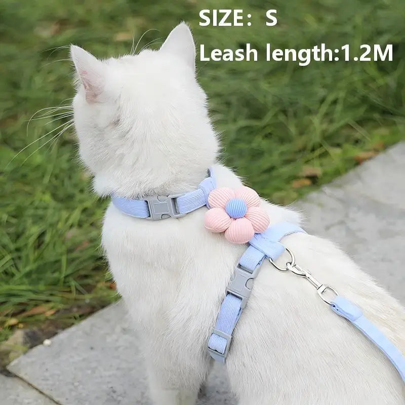 Adjustable Cat Harness & Leash Set – Breathable Mesh Pet Vest