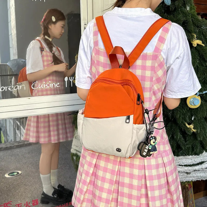 Contrast Color Nylon Backpack & Crossbody Chest Bag – Unisex Crossbody Backpack Nixie