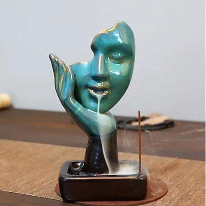 Ceramic Backflow Incense Burner – Sandalwood Stick Holder Incense Burner Nixie