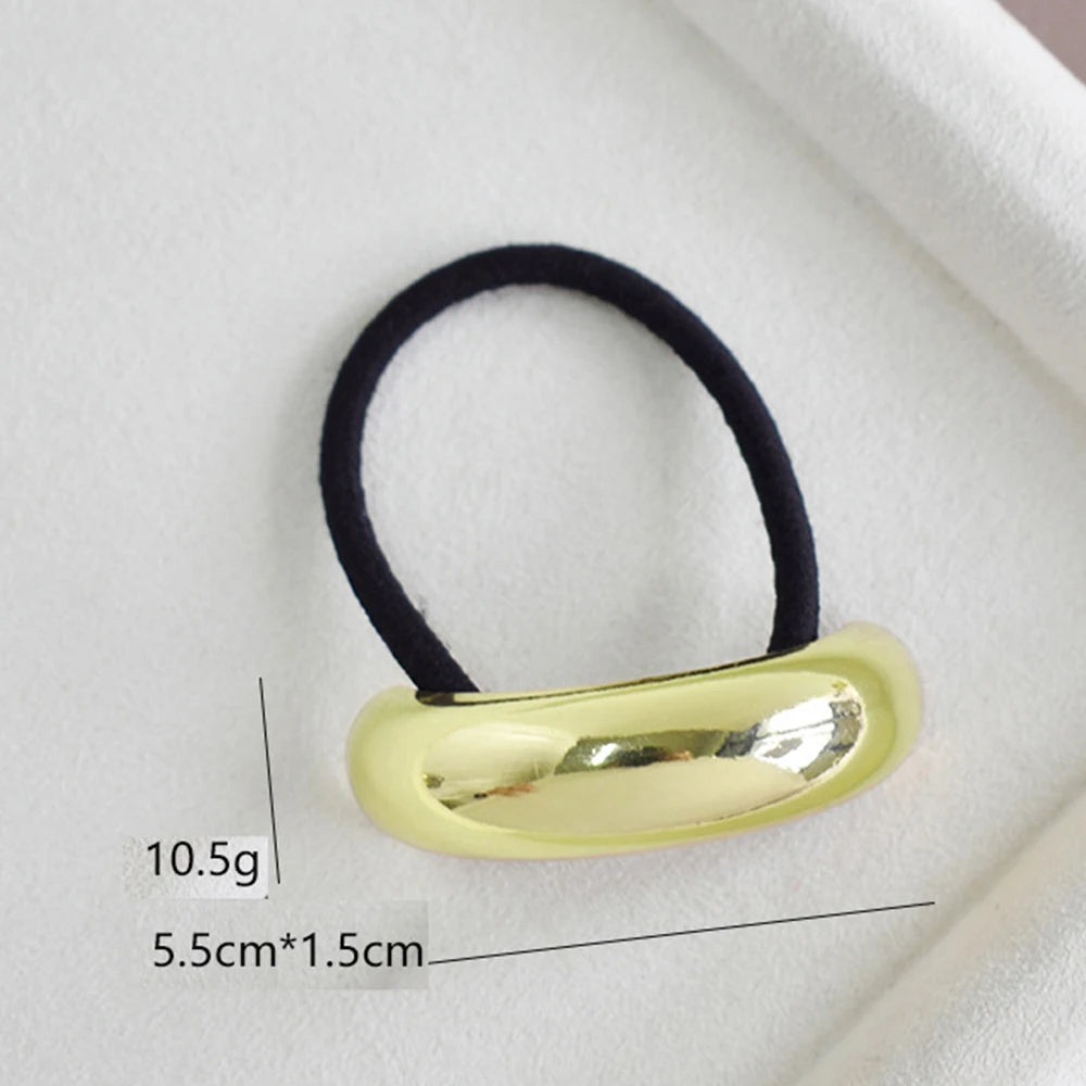 Metal Double-Layer Elastic Hair Bands & Scrunchies for Women