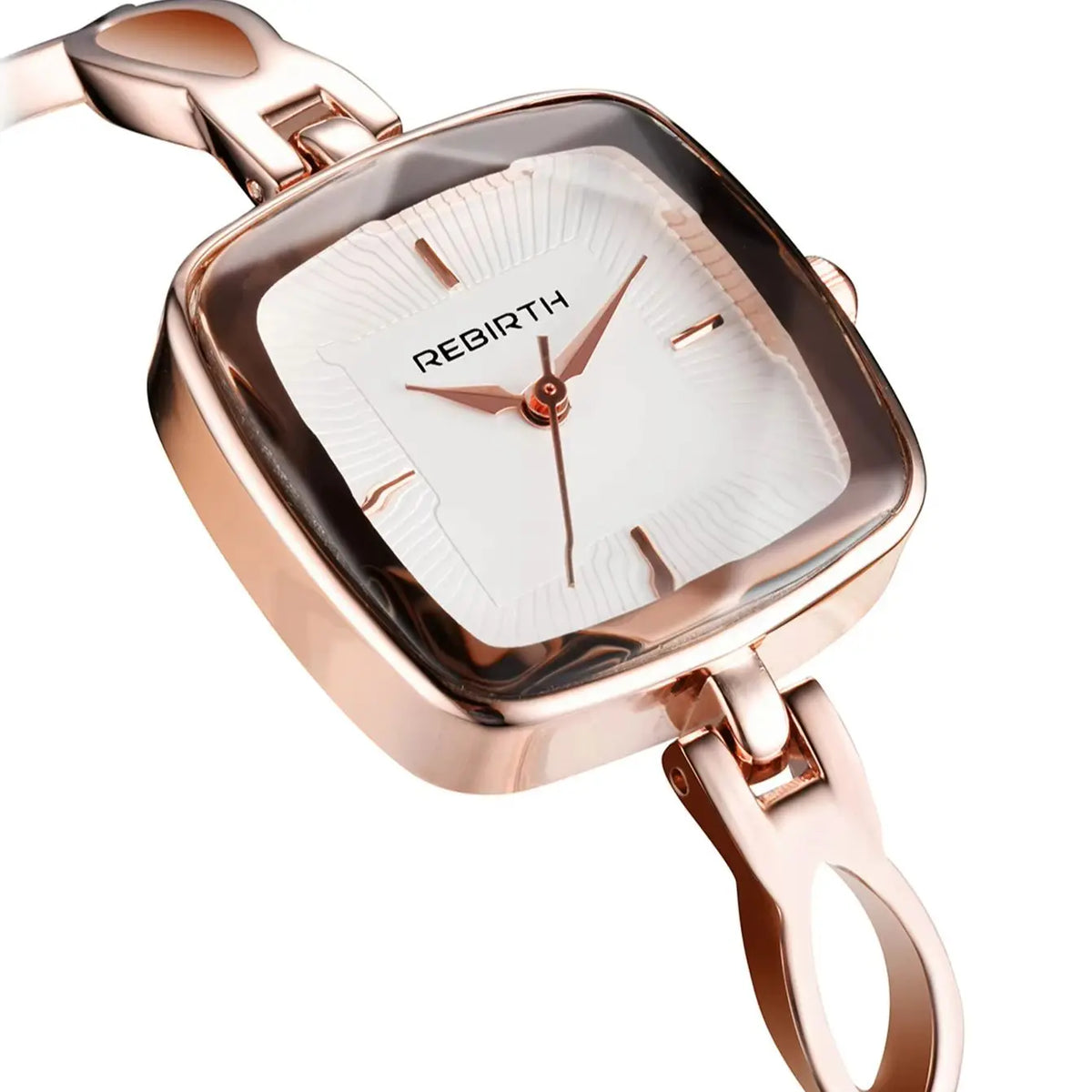 REBIRTH Luxury Bracelet Quartz Watch – Roman Numeral Dial Bracelet Quartz Watch Nixie