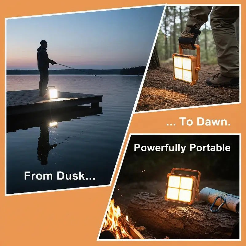 Solar LED Flood Light IP68 Waterproof 25000mAh 5 Modes Solar Flood Light Nixie