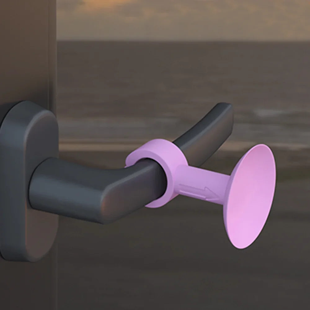 Silicone Door Handle Wall Protector – No-Drill Suction Cup