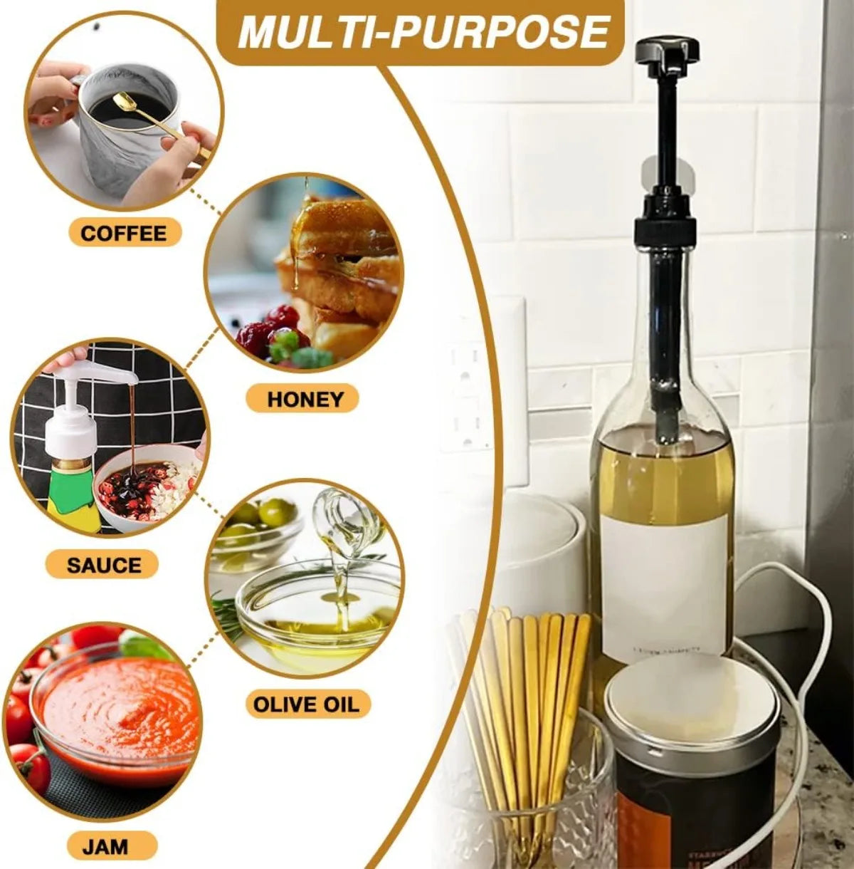 Syrup Pump Dispenser for Coffee – Lockable & Precise Pour