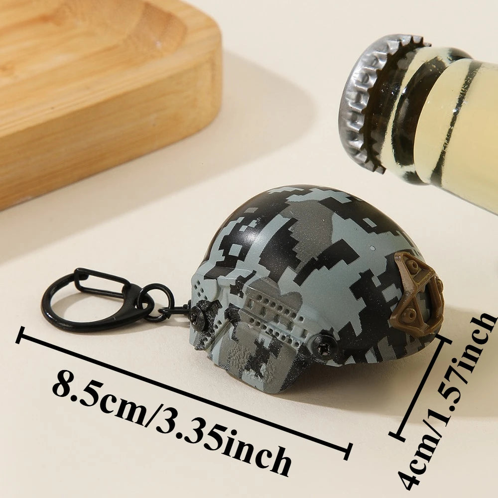 Mini Helmet Bottle Opener Keychain | Stainless Steel Gift Novelty Bottle Opener Nixie