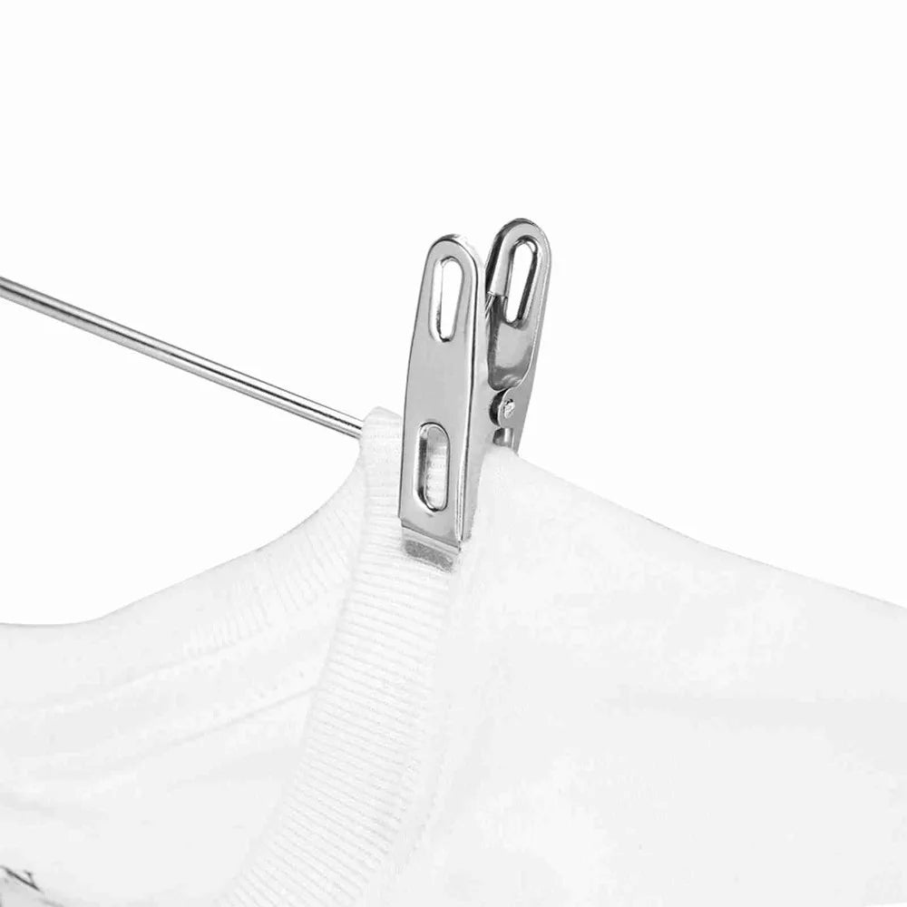 20Pcs Stainless Steel Clothes Pegs Windproof Laundry Clips