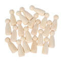 Wooden Peg Dolls Unpainted Unfinished DIY Figures 5/10/20 Pcs DIY Wooden Craft Dolls Nixie 20pcs