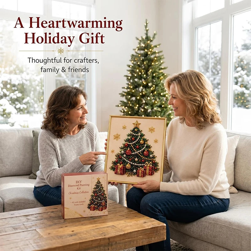 Christmas Diamond Painting Kit with Frame | DIY Pearl Bead Art Diamond Painting Kit Nixie
