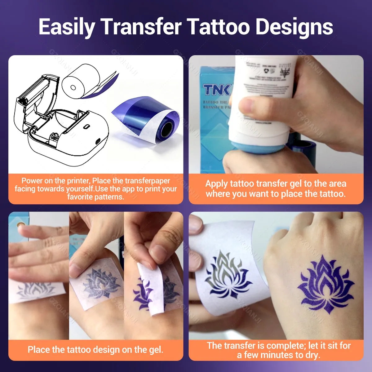 52mm Tattoo Transfer Paper Rolls for Mini Thermal Printer | 2 Inch