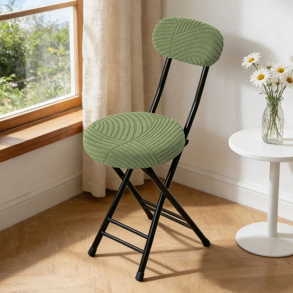 2-Pack Jacquard Elastic Round Stool & Bar Chair Covers