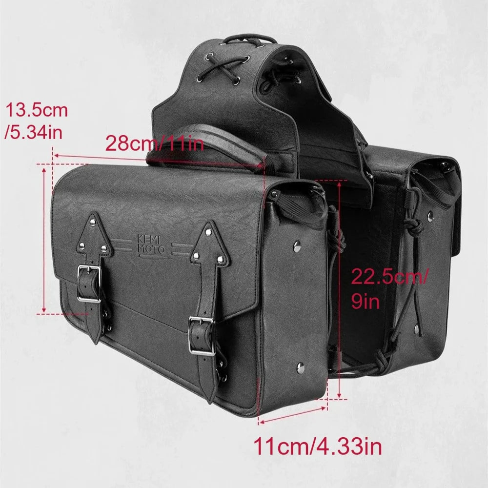 Motorcycle Leather Saddlebags Throw Over Side Bags Universal Fit Motorcycle Saddlebags Nixie