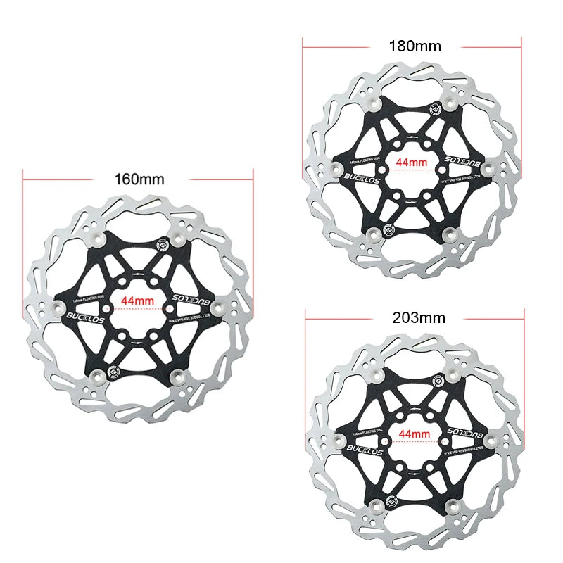 BUCKLOS Floating Disc Rotors 160/180/203mm – MTB Bike Brakes Bicycle Brake Rotor Nixie