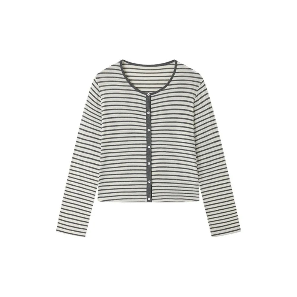 Women's Single Breasted Long Sleeve Knit Cardigan