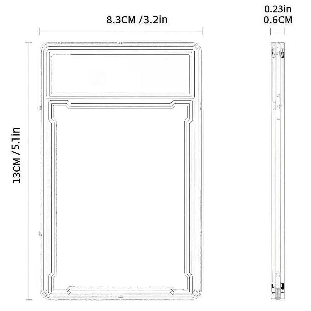 35PT Transparent Trading Card Case UV Protection Collectible Box Trading Card Case Nixie