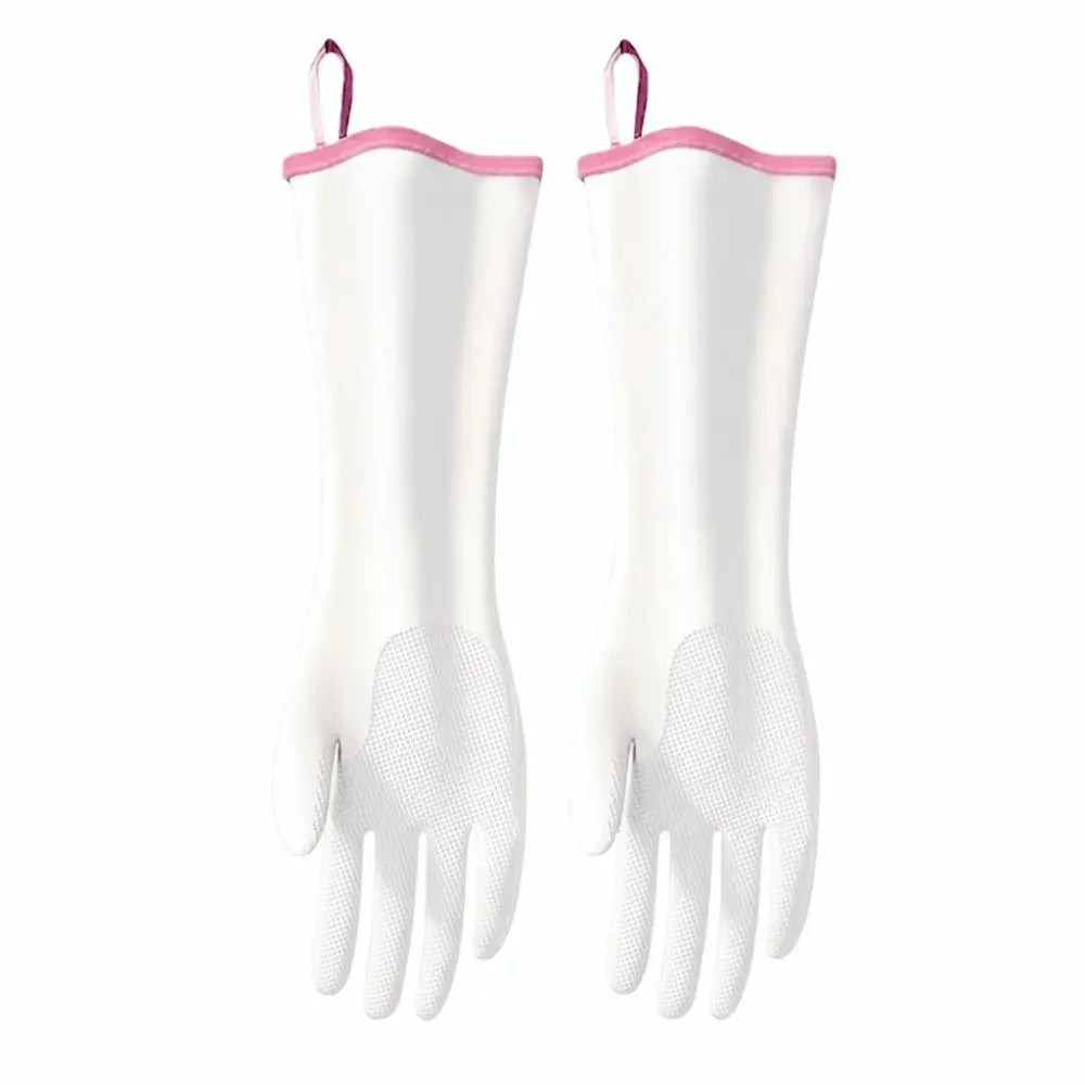 Thickened Latex Kitchen Cleaning Gloves – Waterproof Dishwashing