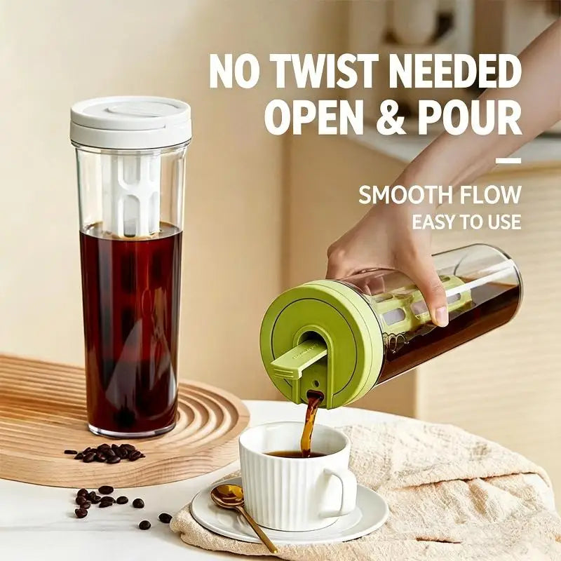 1L Cold Brew Coffee Maker & Fruit Infuser Bottle | BPA-Free Cold Brew Infuser Bottle Nixie