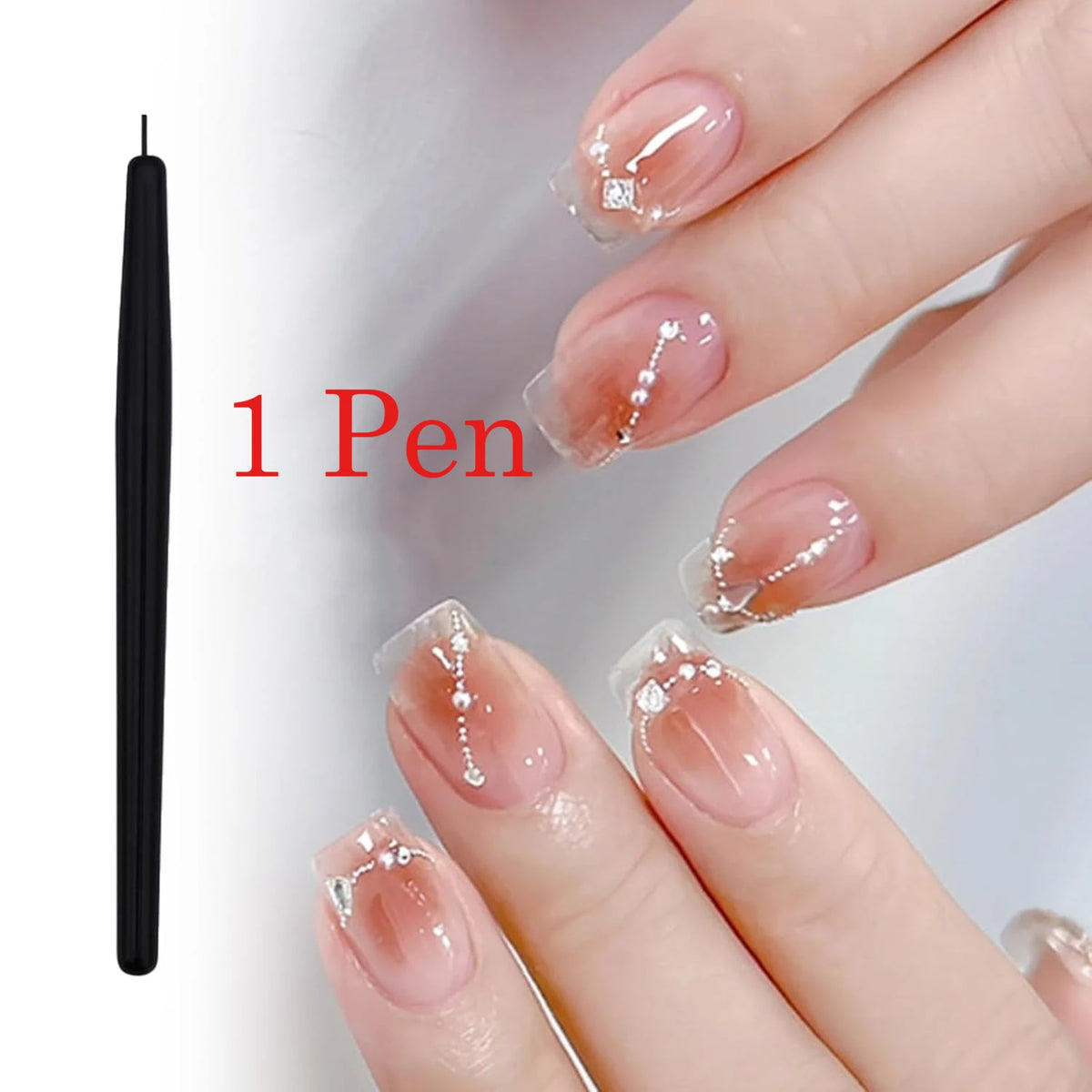 Nixie Magnetic Nail Pen – Steel Ball Nail Art Placement Tool Nail Art Tool Nixie 1pc
