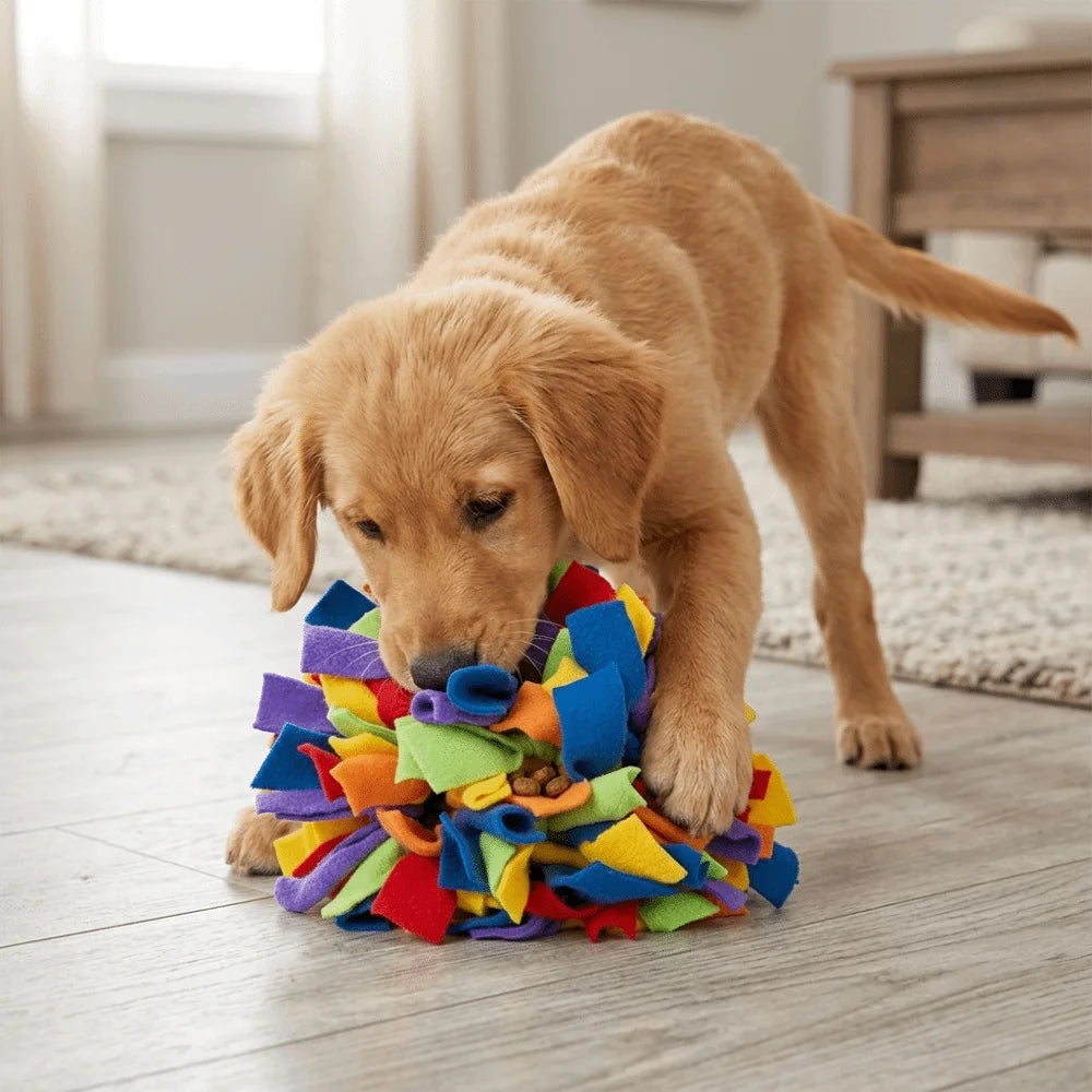 Rainbow Snuffle Ball Dog Enrichment Toy – Brain Training & Slow Feed Dog Enrichment Toy Nixie