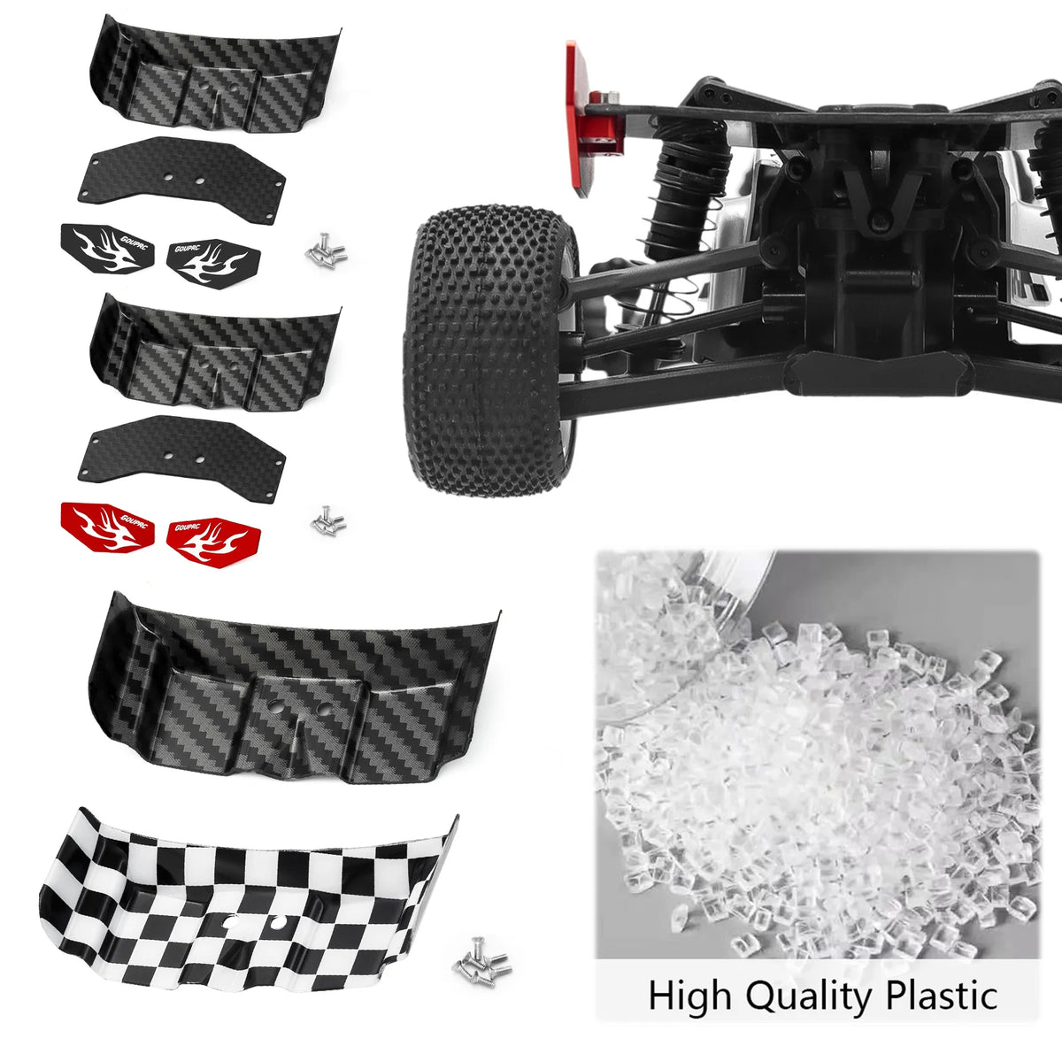 RC Rear Wing Spoiler for Losi Micro-B 1/24 Buggy Upgrade RC Car Upgrade Part Nixie