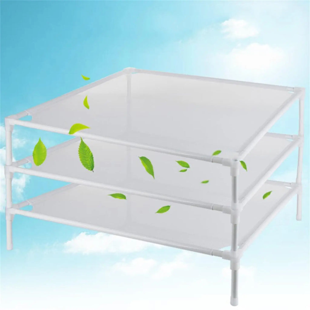 Stackable Flat Clothes Drying Rack | Foldable Mesh Laundry Dryer