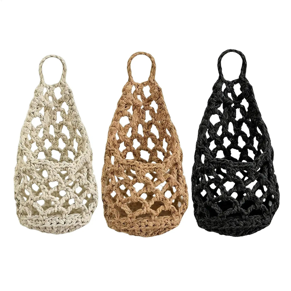 Boho Macrame Plant Hanger – Cotton Rope Woven Succulent Basket Macrame Plant Hanger Nixie