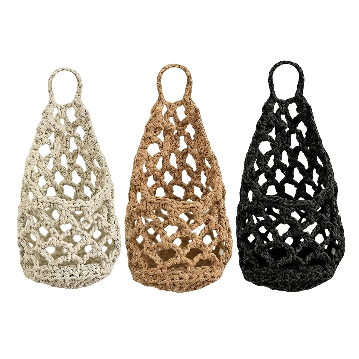 Boho Macrame Plant Hanger – Cotton Rope Woven Succulent Basket Macrame Plant Hanger Nixie