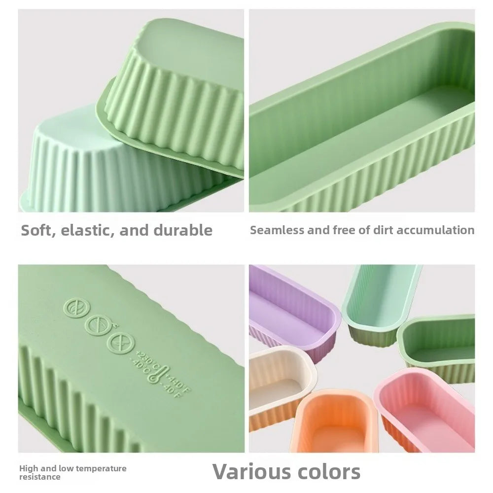 4-Pack Silicone Mini Bread Pans Non-Stick Brownie Baking Molds