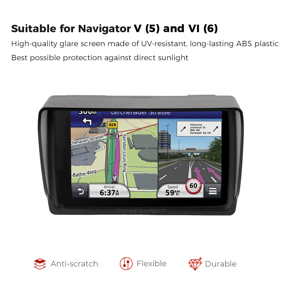 BMW Navigator V & VI GPS Sunshade Visor – R1200GS R1300GS GPS Navigator Sunshade Nixie