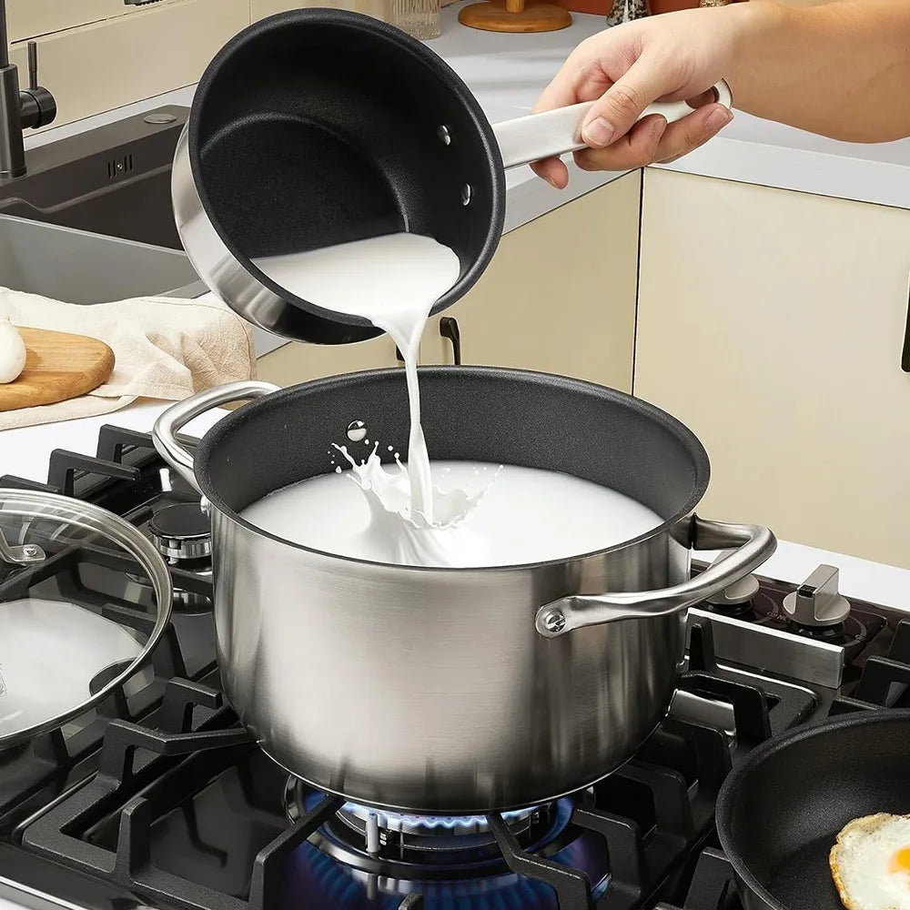 KOCH SYSTEME CS 10-Piece Nonstick Stainless Steel Cookware Set Cookware Set Nixie