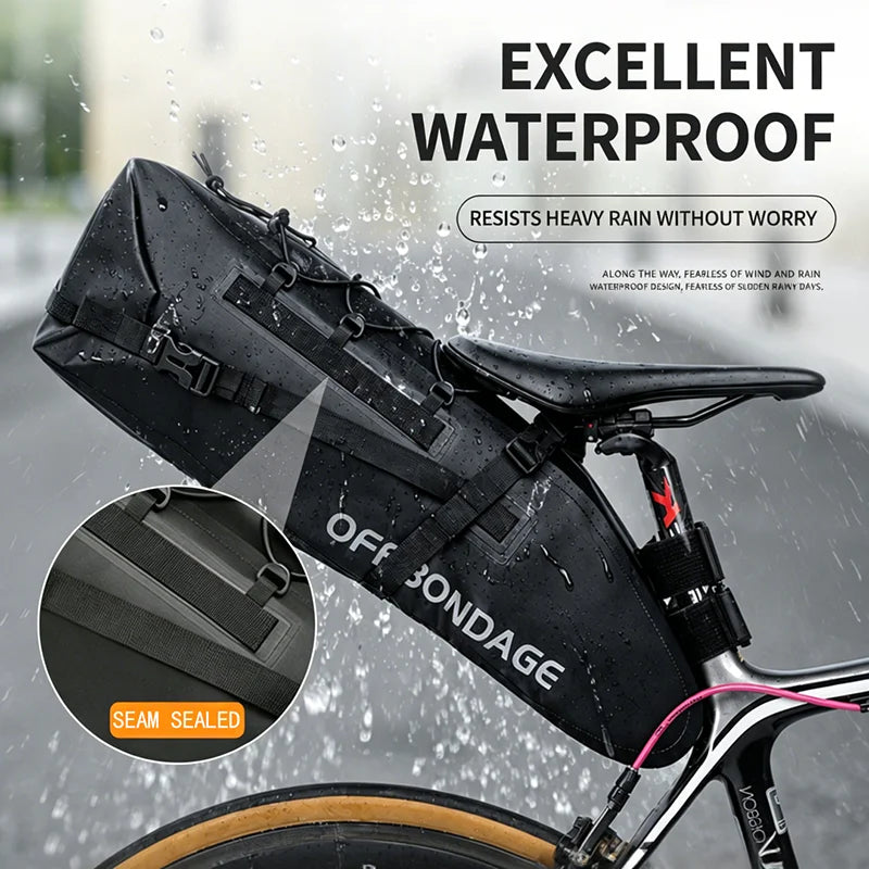 OFFBONDAGE 15L Waterproof Bike Saddle Bag – MTB & Road Bicycle Saddle Bag Nixie