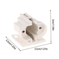 G23 Lamp Socket 2-Pin Plug-In for H & U Tube CFL Bulbs – 2PCS Lamp Socket Base Nixie White